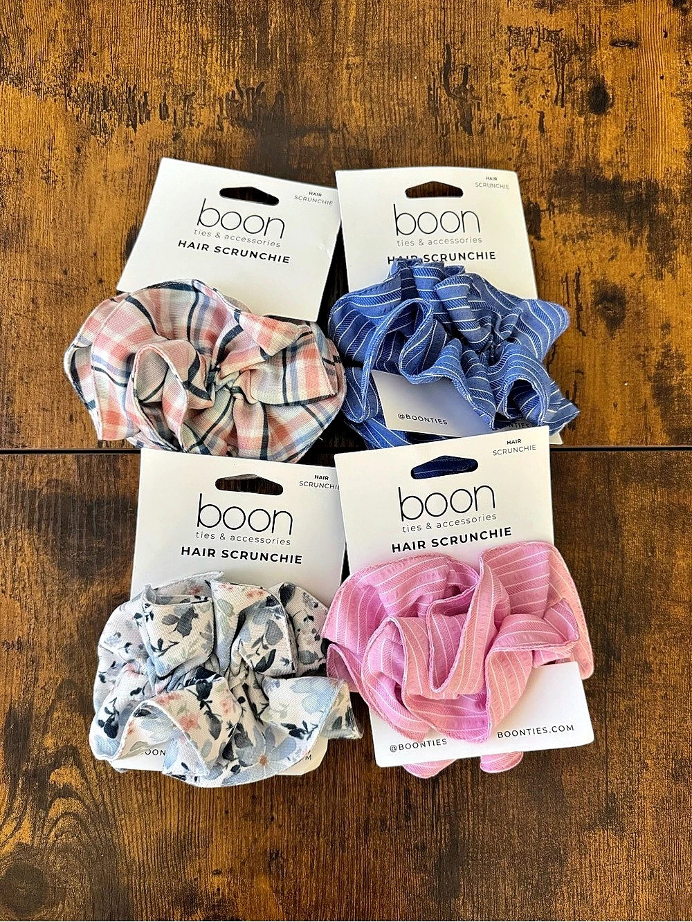 boon Hair Scrunchie 4-Piece Set NWT